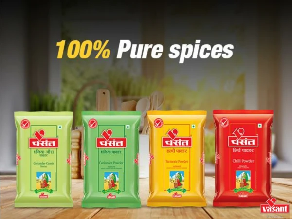 Exotic range of pure spices from Vasant Masala