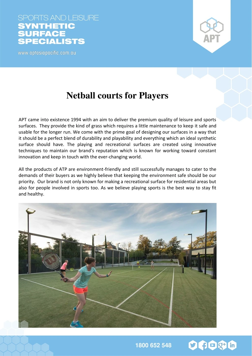 netball courts for players