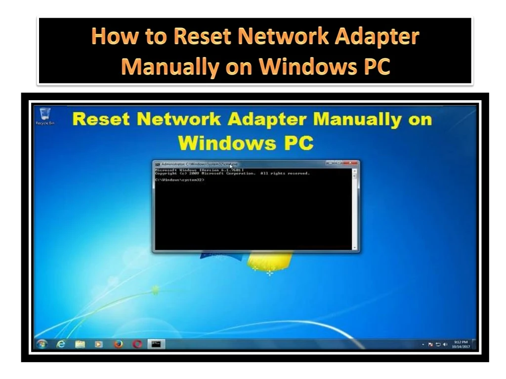 how to reset network adapter manually on windows pc