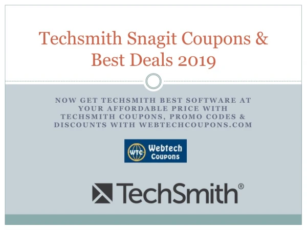 Techsmith Coupons & Promo Codes 2019