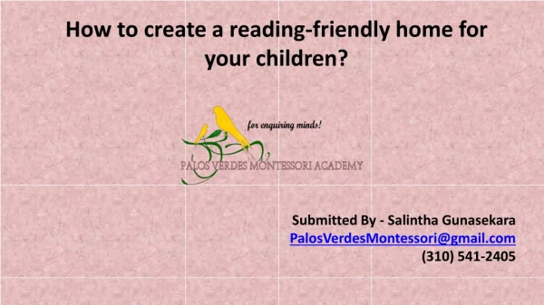 How to create a reading-friendly home for your children?