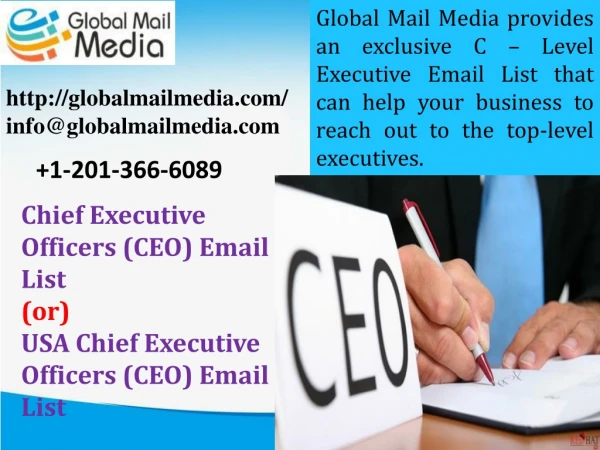 Chief Executive Officers (CEO) Email List