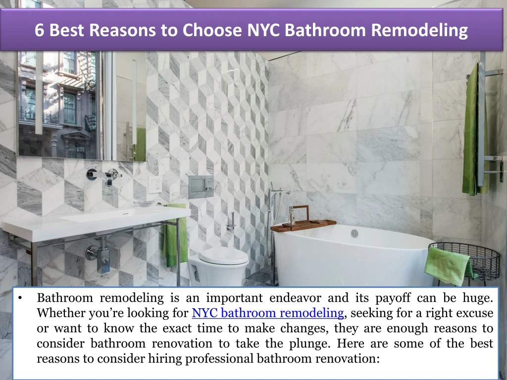6 best reasons to choose nyc bathroom remodeling