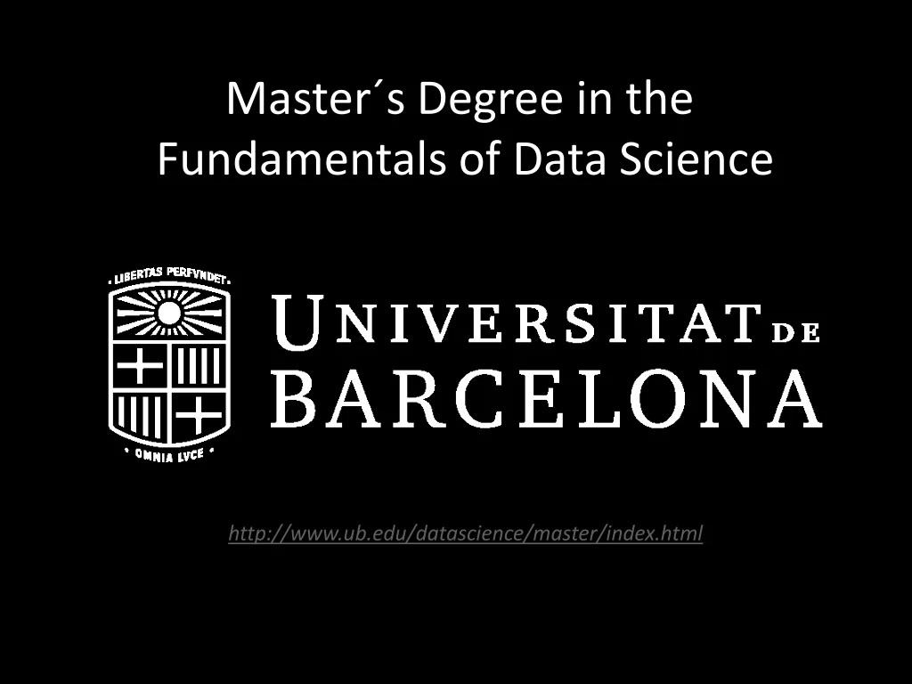 master s degree in the fundamentals of data