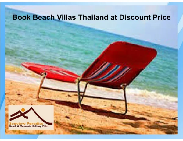 Book Beach Villas Thailand at Discount Price
