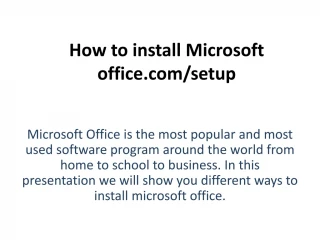 PPT - How To Download Microsoft Office From Office PowerPoint ...