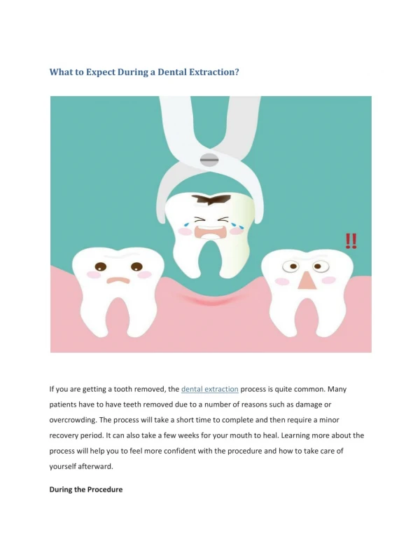 What to Expect During a Dental Extraction?