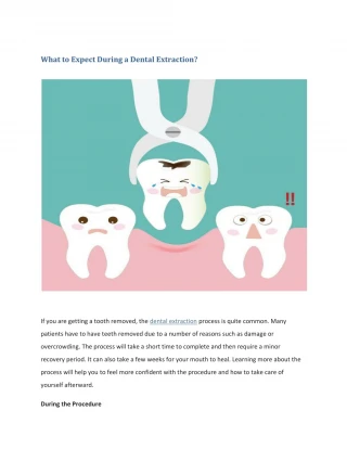 What to Expect During a Dental Extraction? - slide 1