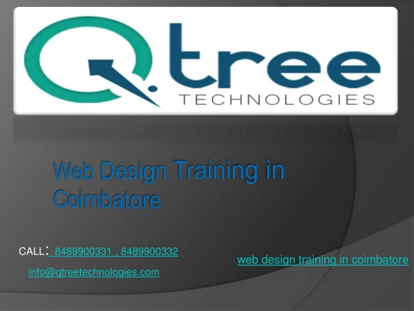 Web Development Training in Coimbatore | HTML Training in Coimbatore | Qtreetechnologies