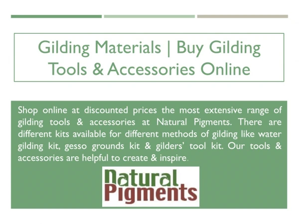 Gilding Materials | Buy Gilding Tools & Accessories Online