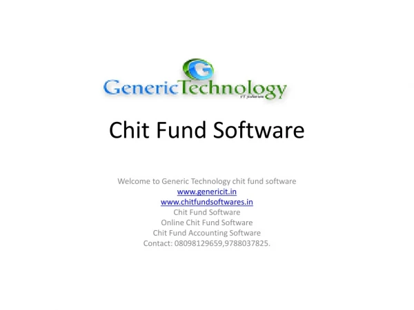Chit Fund Accounting Software