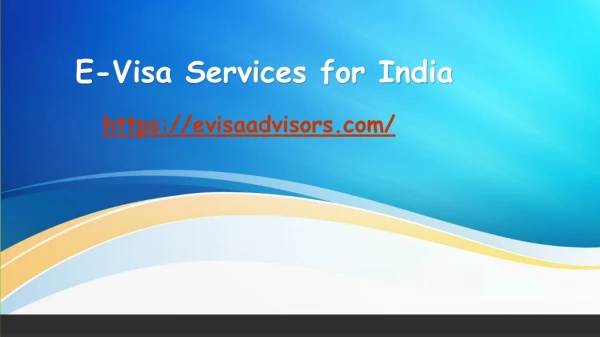 E-Visa Services for India