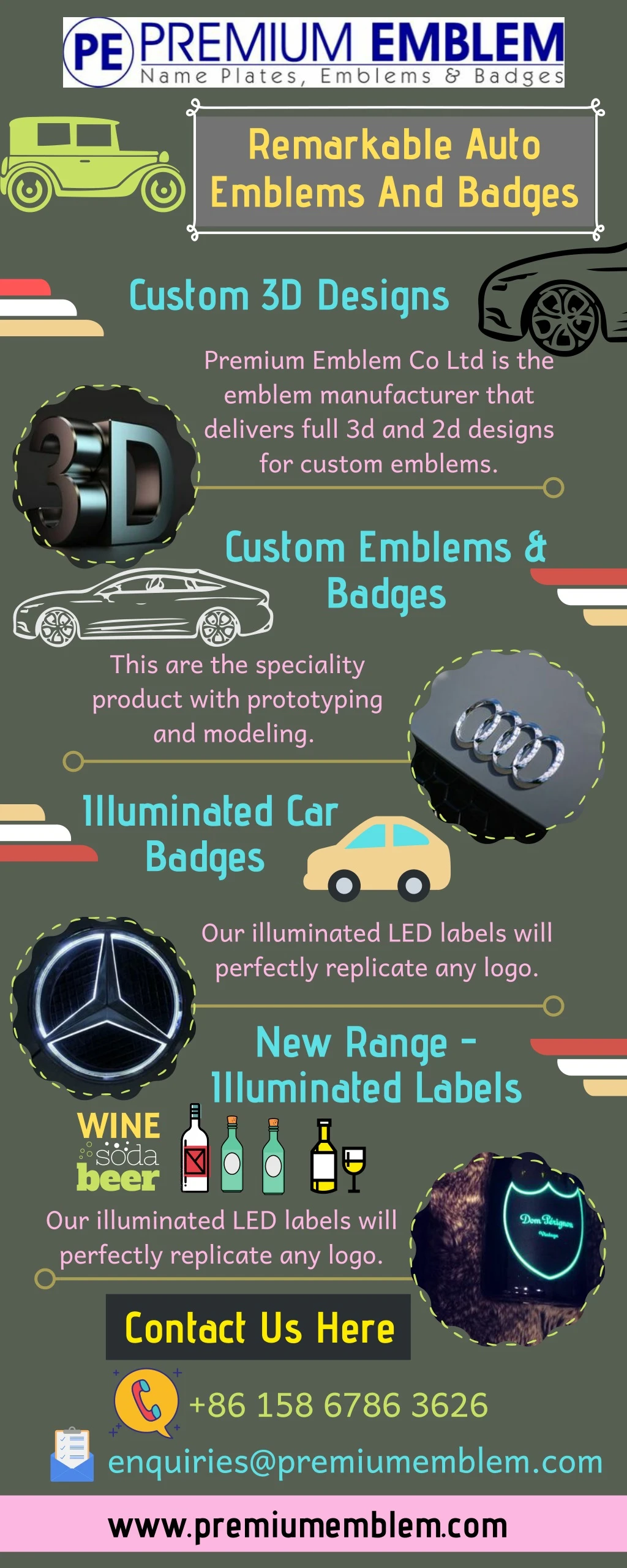 remarkable auto emblems and badges