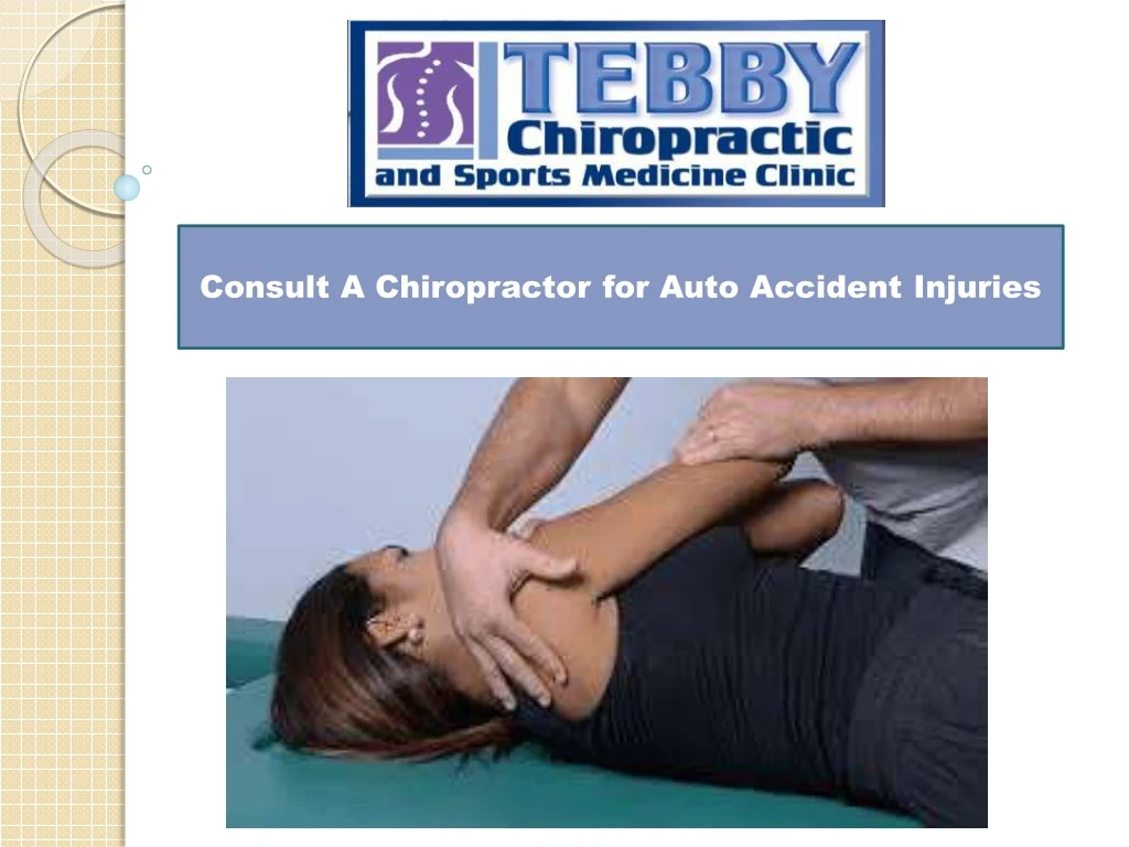 consult a chiropractor for auto accident injuries