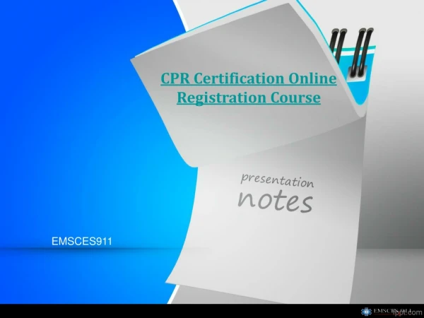 CPR Certification Online Registration Course