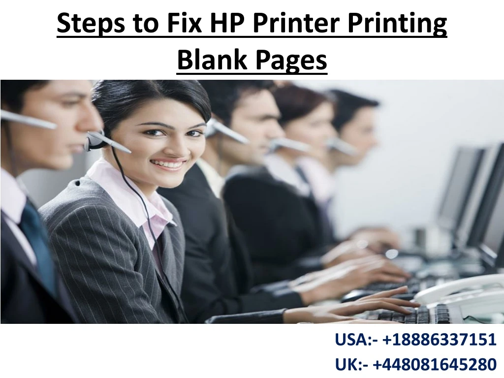 steps to fix hp printer printing blank pages