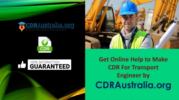 CDR for Transport Engineer Australia by CDRAustralia.org