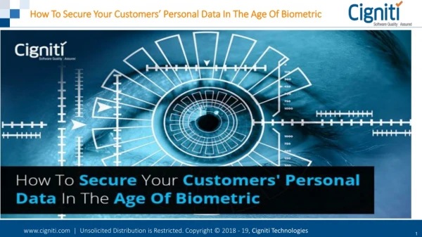 How To Secure Your Customers’ Personal Data In The Age Of Biometric