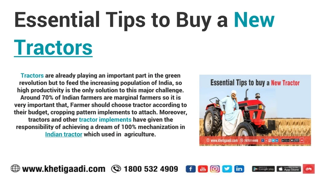 essential tips to buy a new tractors