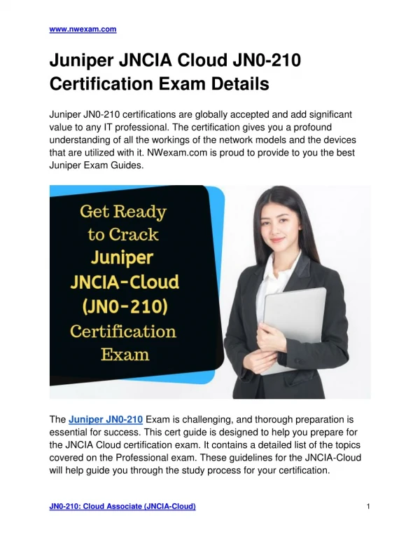 Juniper JN0-210_ Cloud Associate (JNCIA-Cloud) Certification- Sample Question