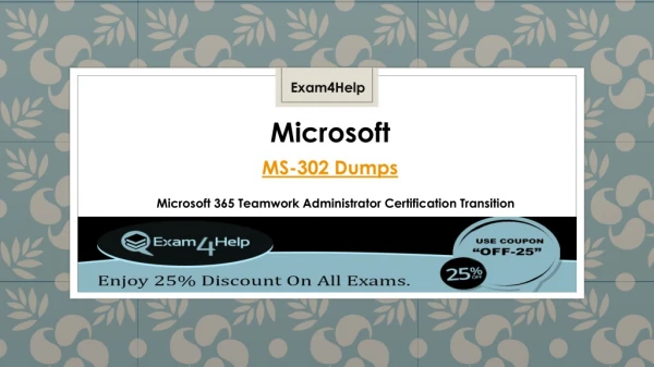 Microsoft MS-302 Questions - Here's What No One Tells You about MS-302 Dumps