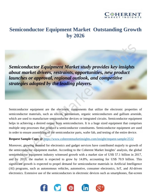 Semiconductor Equipment Market is Demanded Globally By Top Key Players