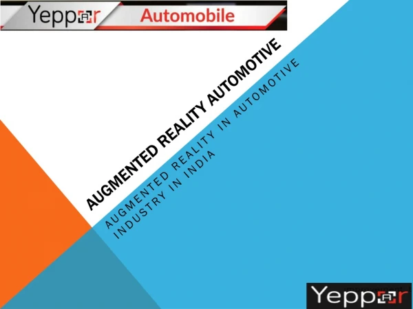 Augmented Reality in Automotive Industry in India | Augmented Reality Automobiles