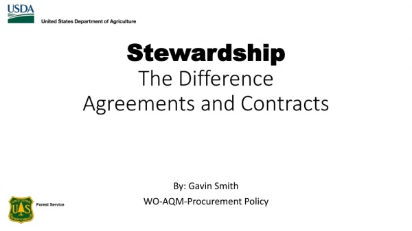 Stewardship The Difference Agreements and Contracts