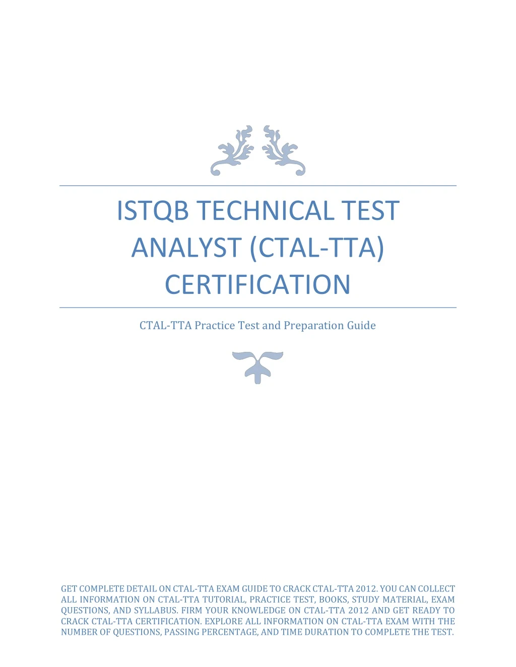 istqb technical test analyst ctal