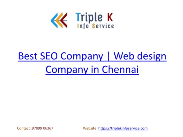 Best SEO Company | Web design Company in Chennai, India