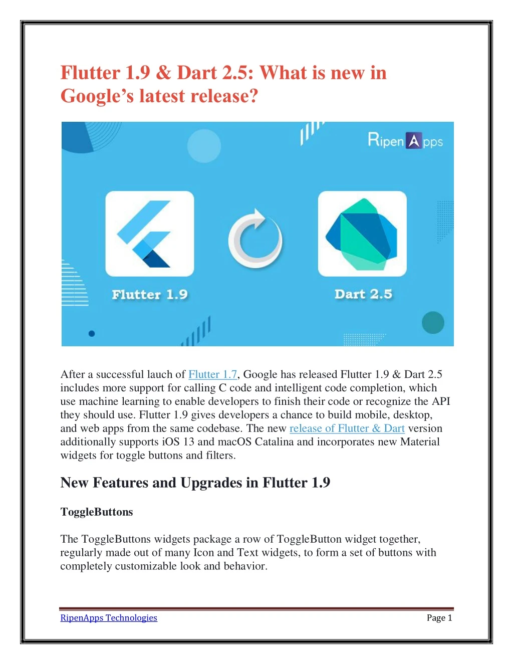 flutter 1 9 dart 2 5 what is new in google