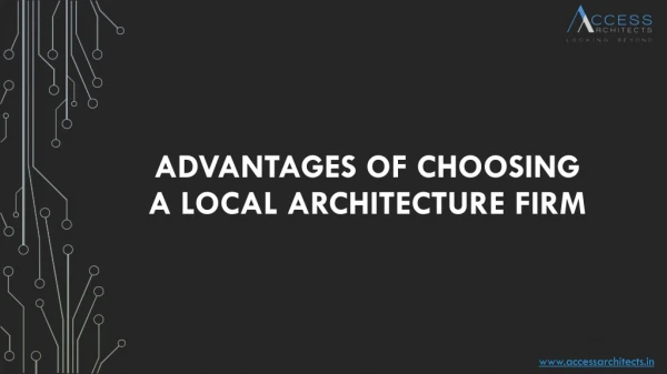 Advantages of Choosing A Local Architecture Firm