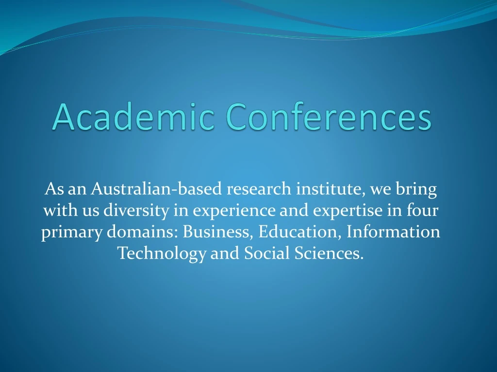 as an australian based research institute