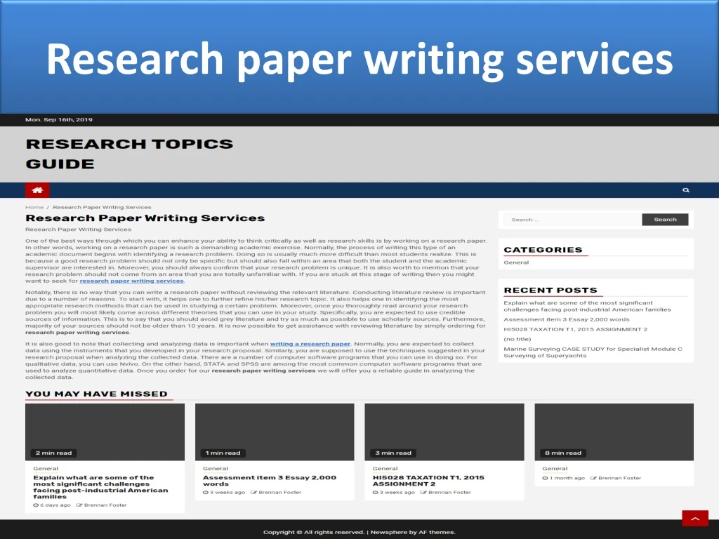research paper writing services