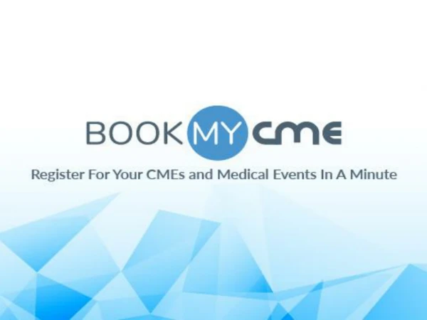CME Booking-Medical Events