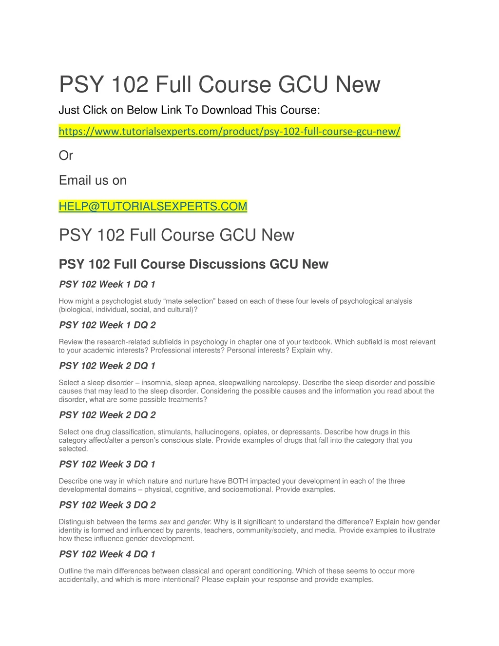 psy 102 full course gcu new just click on below
