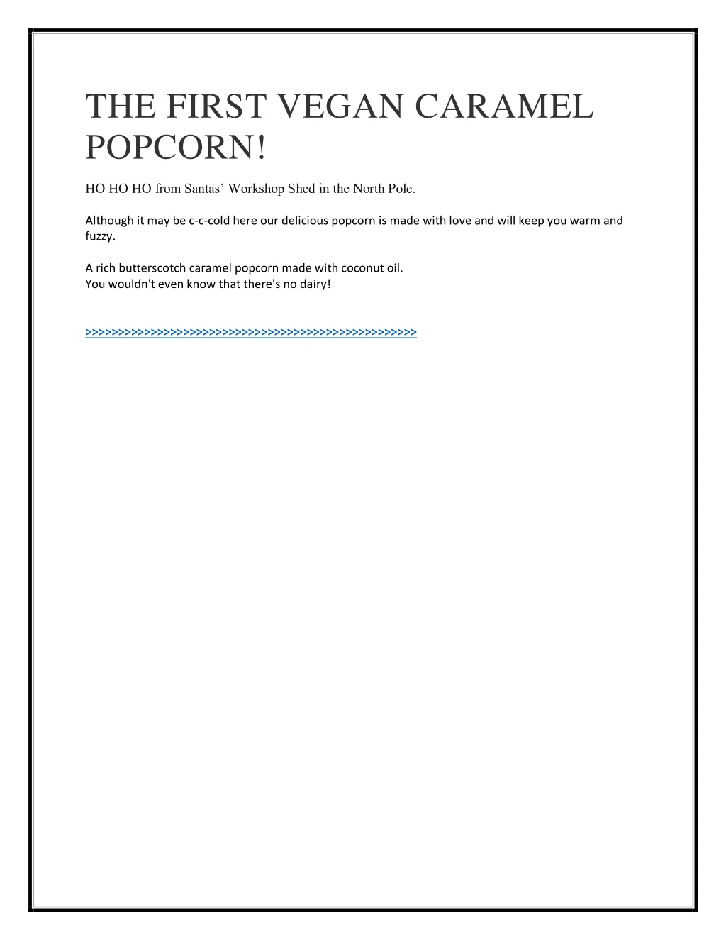 the first vegan caramel popcorn