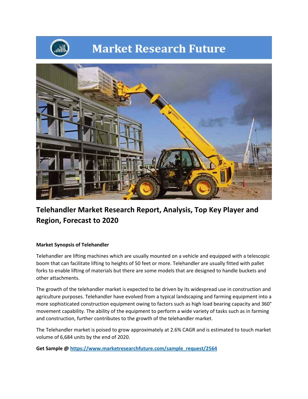 telehandler market research report analysis