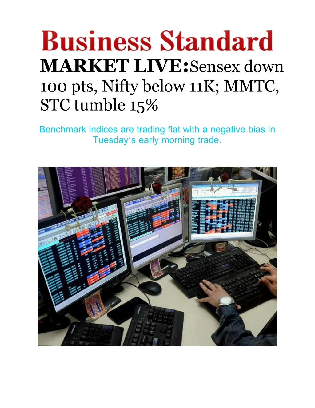 market live sensex down 100 pts nifty below