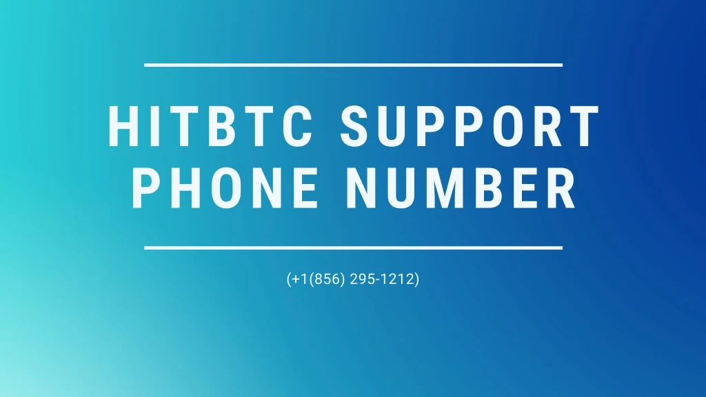 hitbtc support phone number