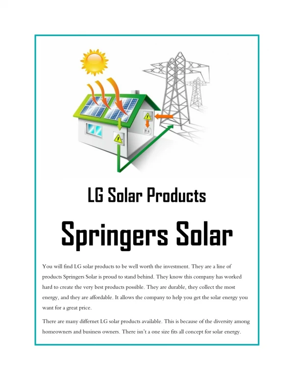 LG Solar Products - Springers Solar