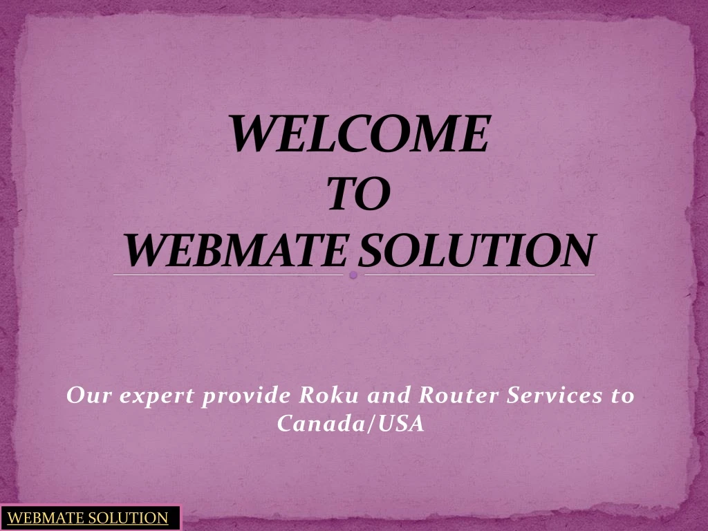 welcome to webmate solution