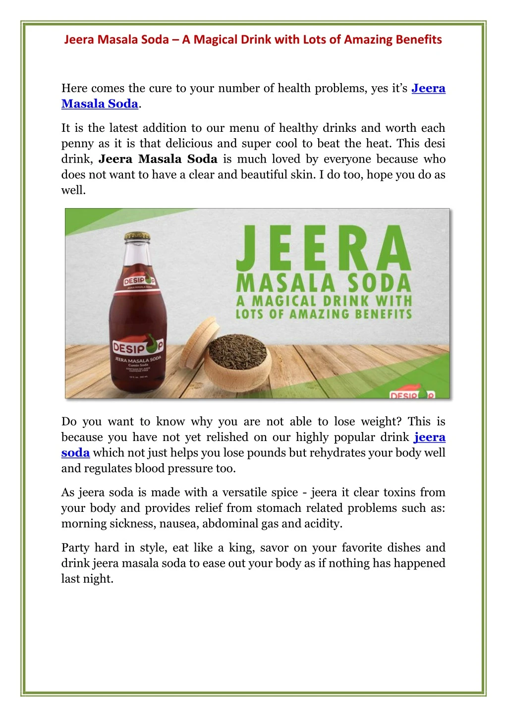 jeera masala soda a magical drink with lots