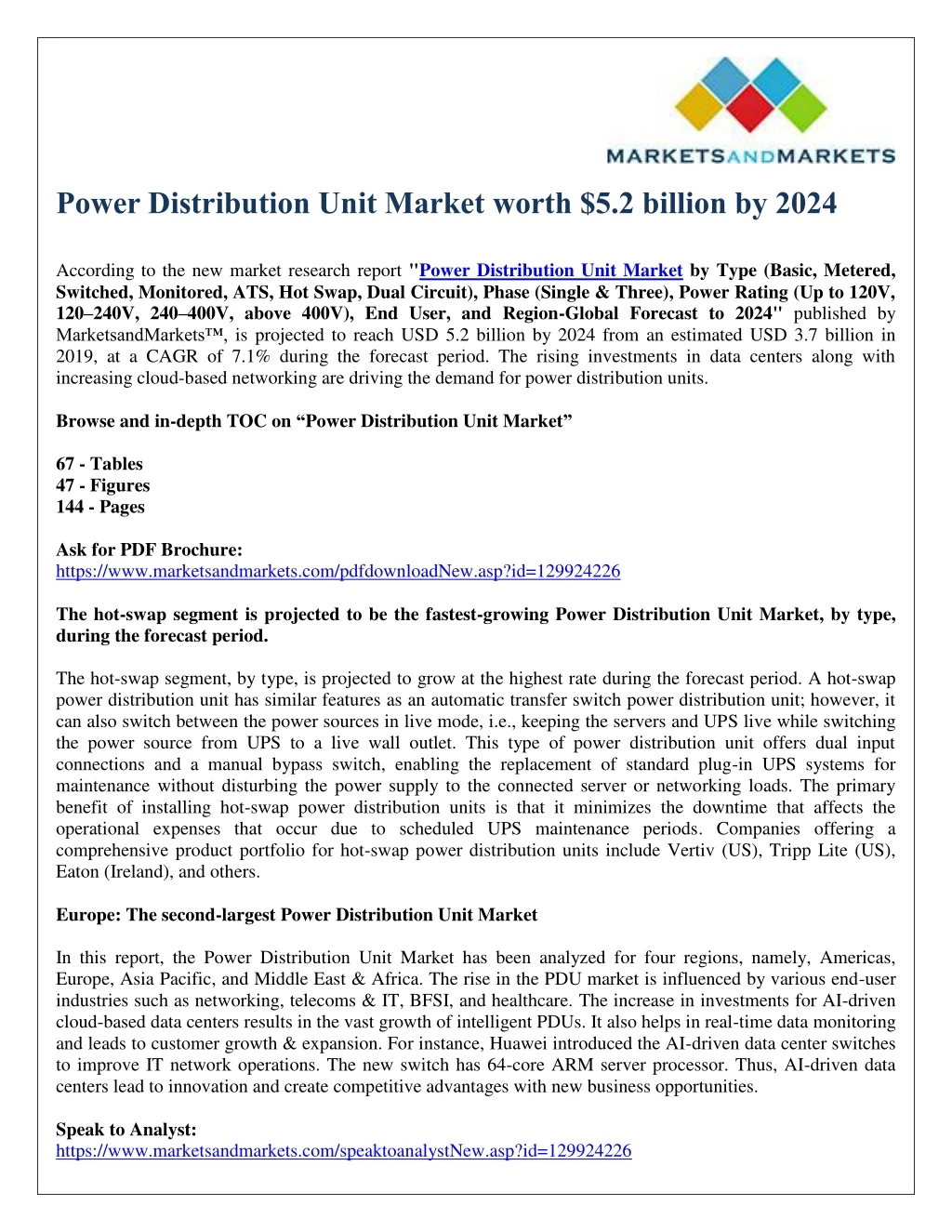 power distribution unit market worth 5 2 billion