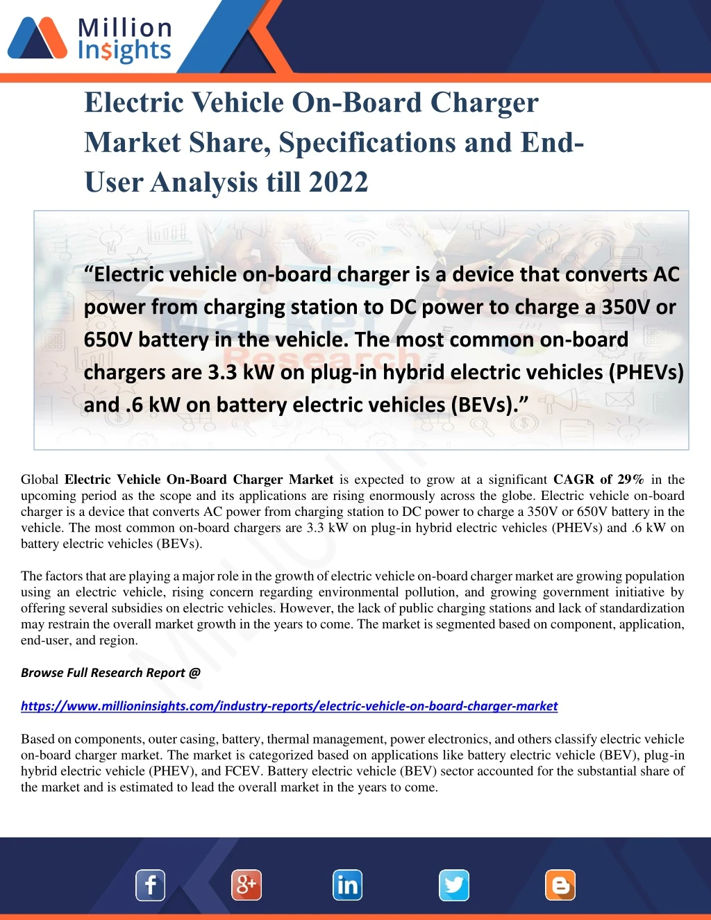 electric vehicle on board charger market share