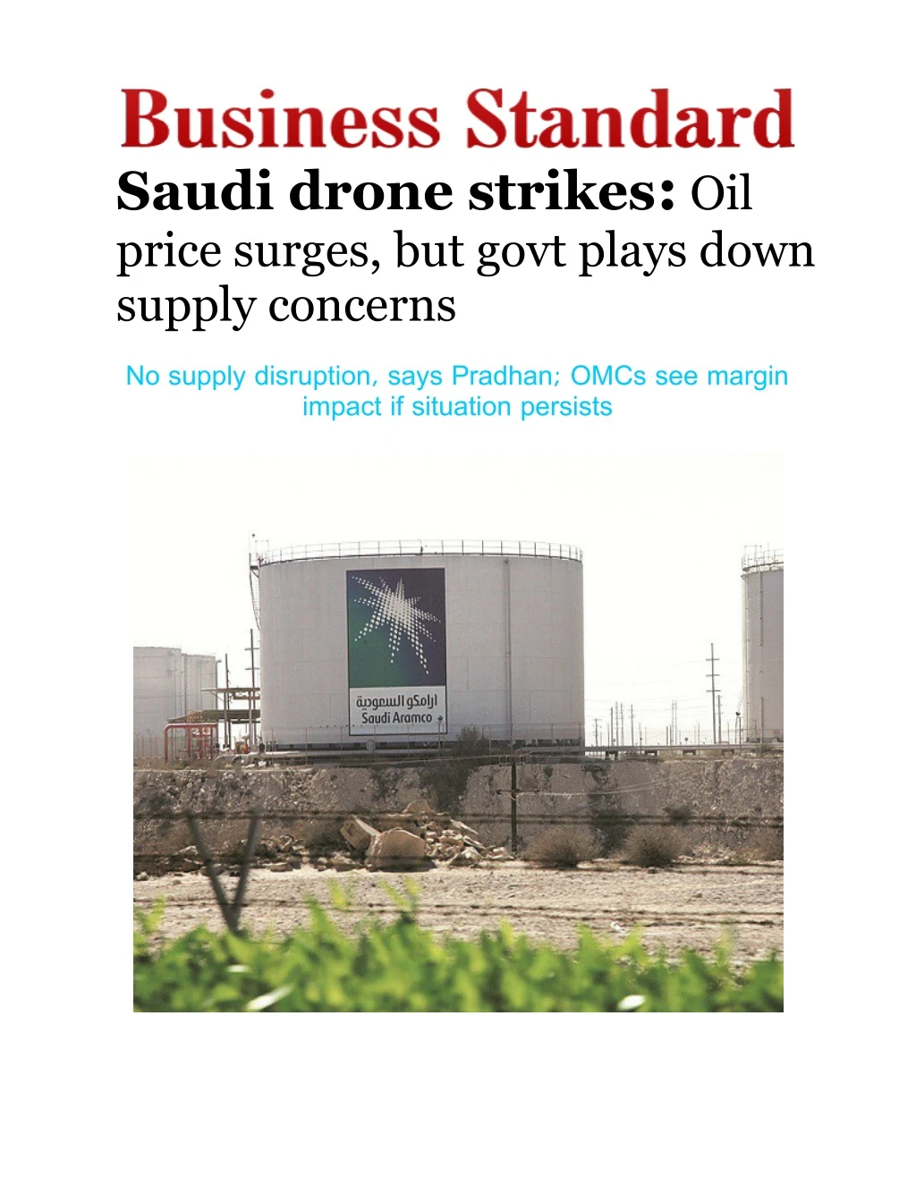saudi drone strikes oil price surges but govt