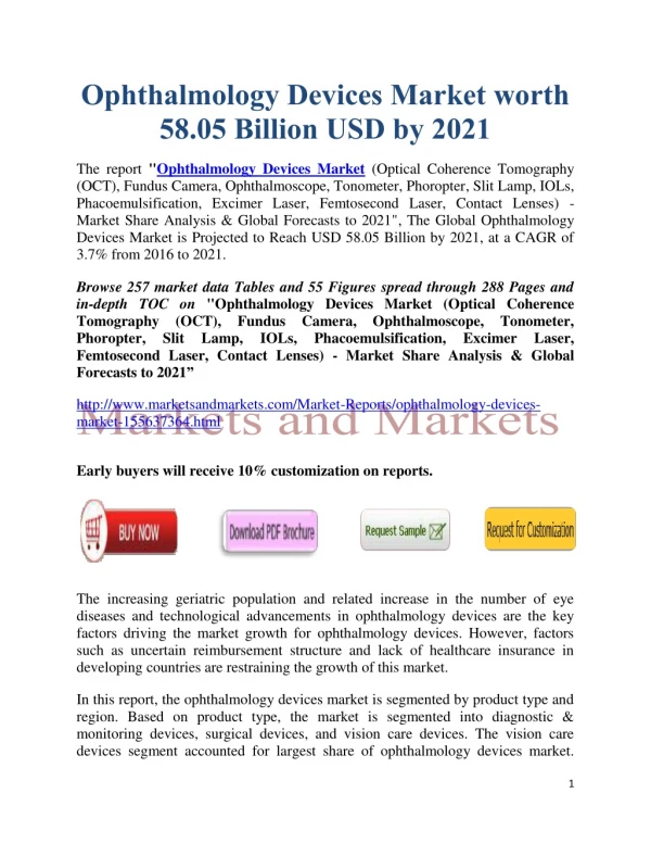 Ophthalmic Equipment Market worth $65.8 Billion by 2027