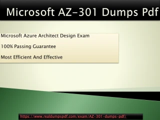 Test Your Skills By preparing AZ-301 Dumps Pdf - 2019 Latest - slide 1