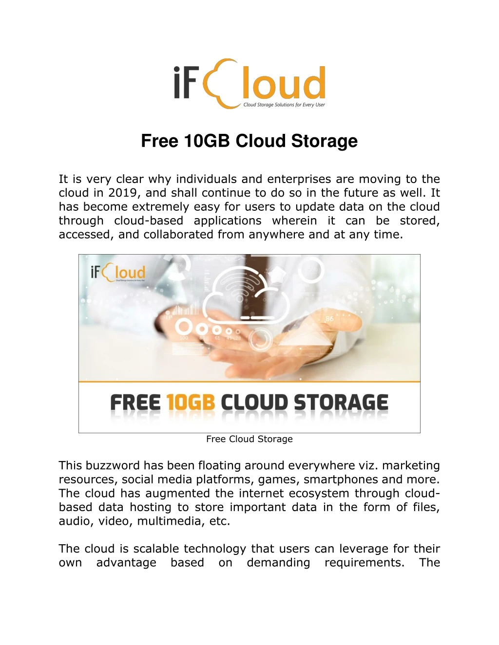 free 10gb cloud storage it is very clear
