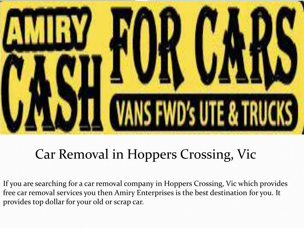 car removal in hoppers crossing vic